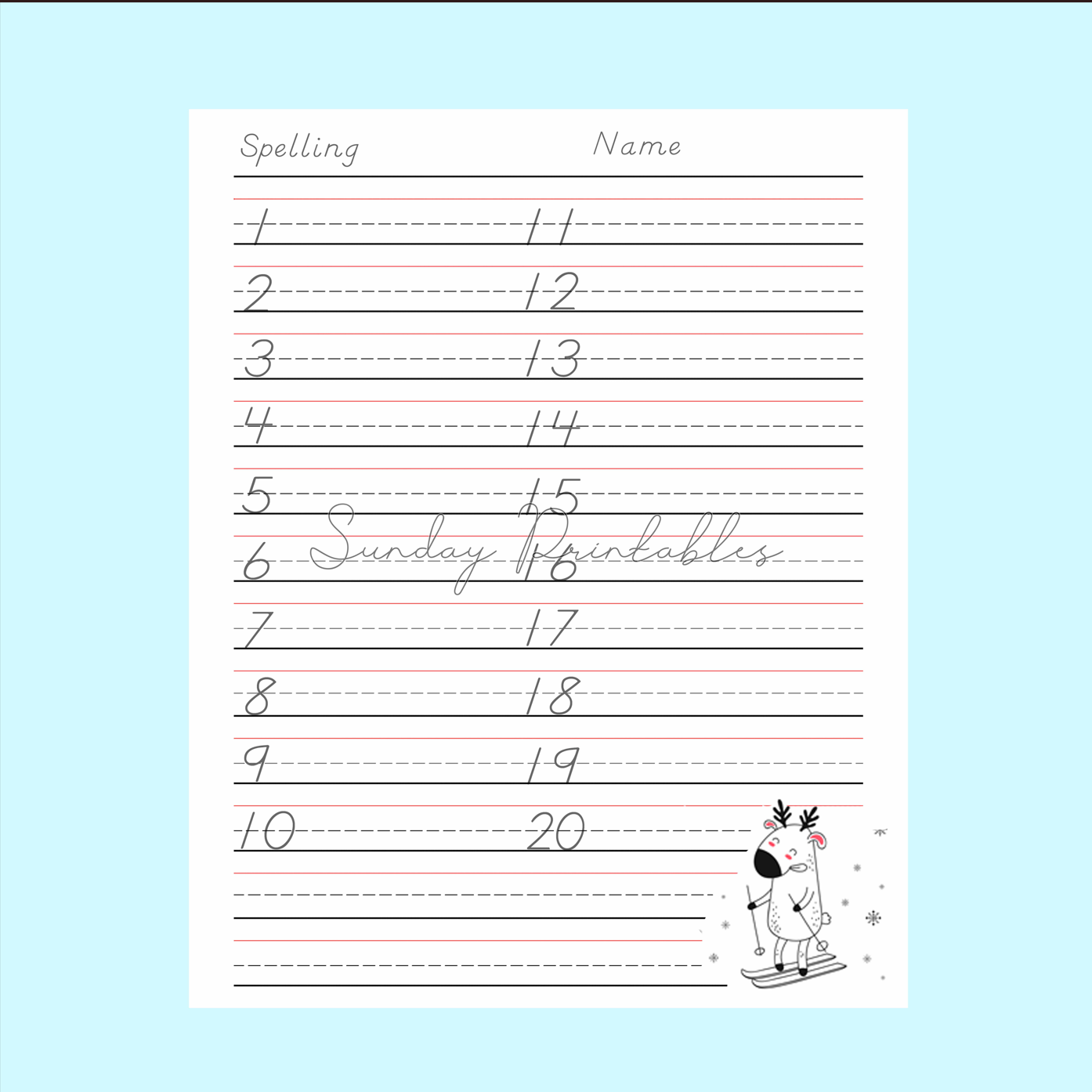 Spelling Practice and Test Sheets